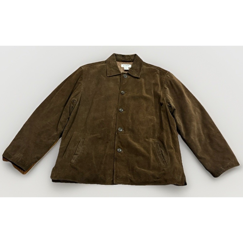 Vintage J.Crew Suede Leather Ranch Coat Barn Jacket XL  Western Equestrian RRL